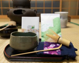 préparation du thé japonais.